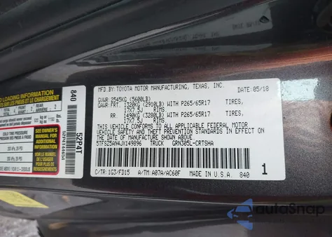 2018 Toyota Tacoma Trd Sport z USA, uszkodzony, nr VIN 5TFSZ5AN4JX149896